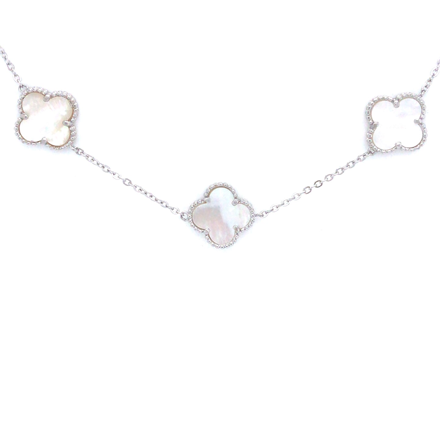 Sterling Silver Medium Three Clover Bracelet - HK Jewels