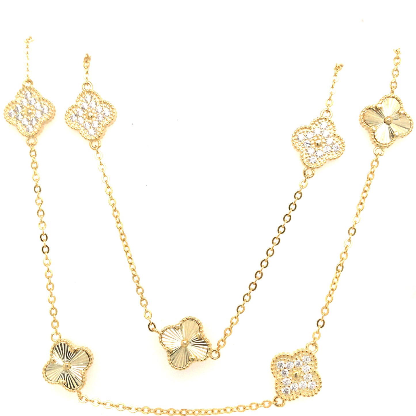 Sterling Silver Clover Necklace - HK Jewels