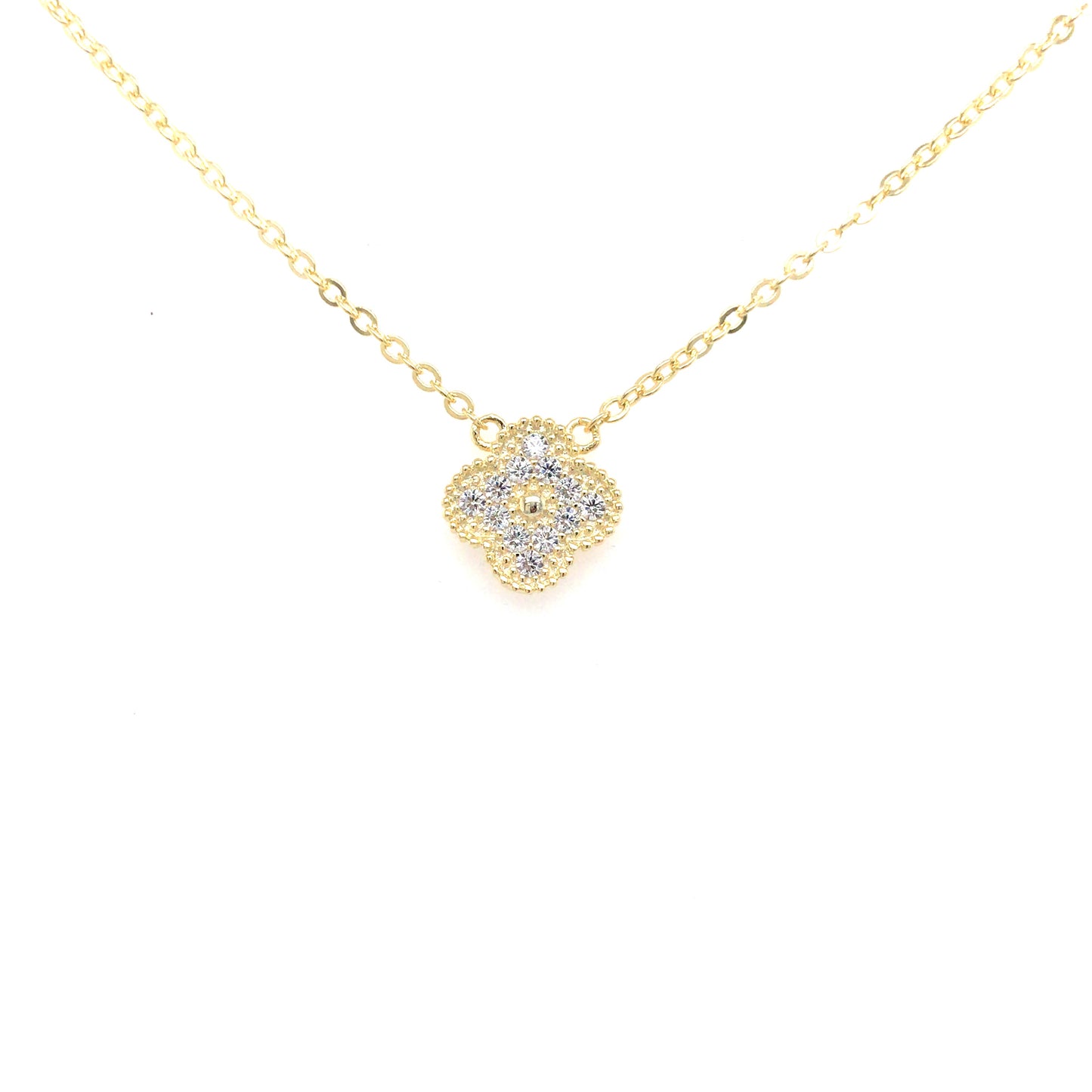 Sterling Silver Clover Necklace - HK Jewels