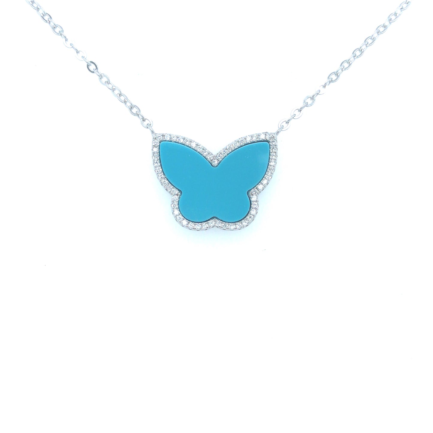 Sterling Silver Butterfly Necklace - HK Jewels