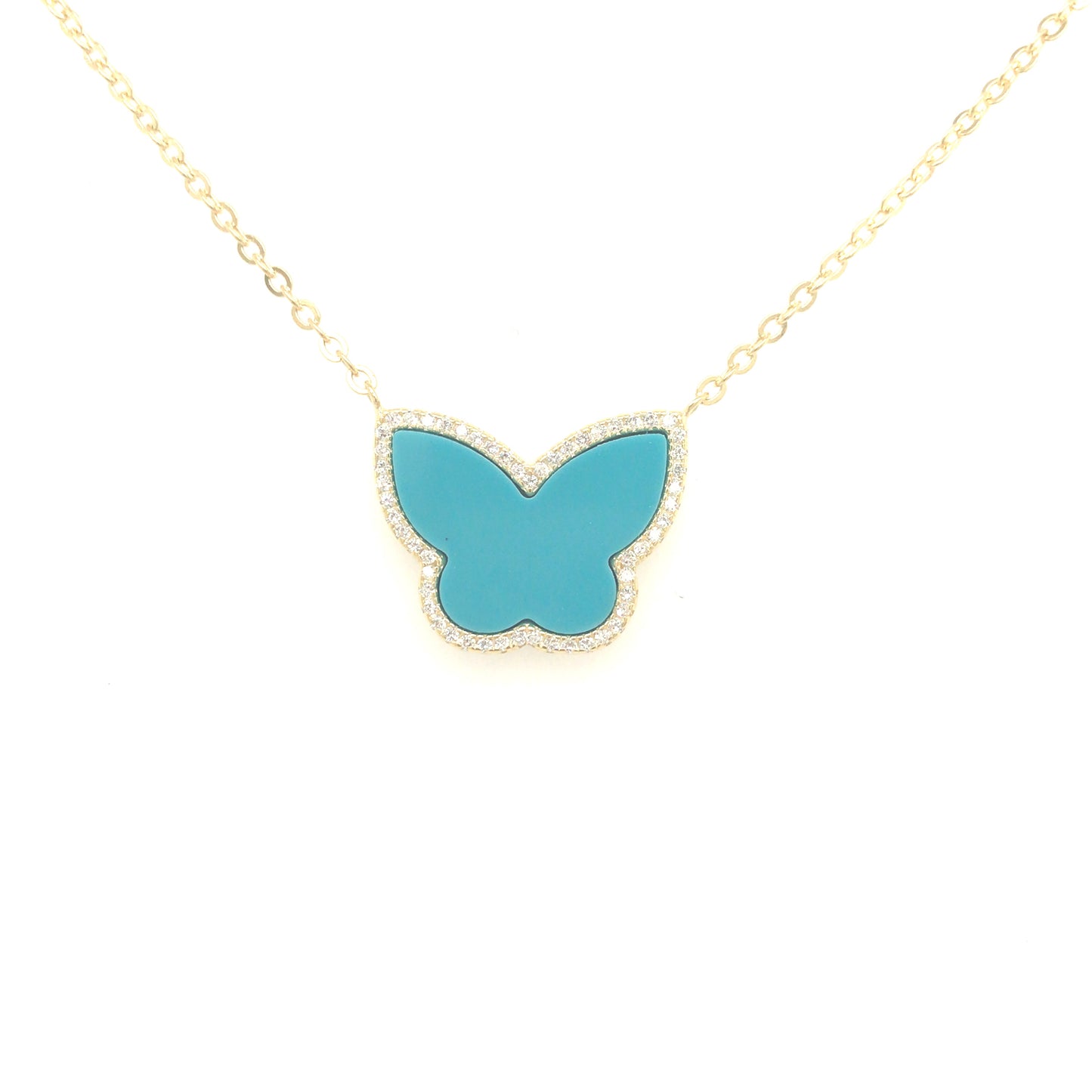 Sterling Silver Butterfly Necklace - HK Jewels