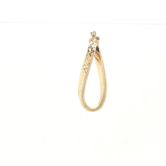 14K Twisted Oval Hoop Earrings - HK Jewels