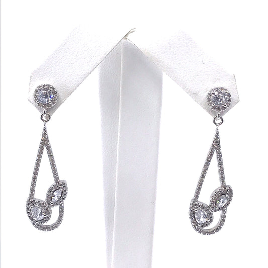Sterling Silver Teardrop Earrings - HK Jewels