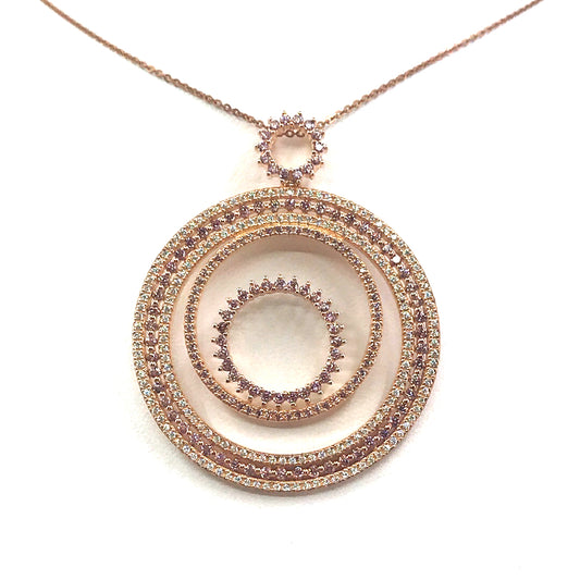 Sterling Silver Circle Pendant - HK Jewels