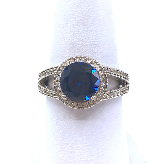 Sterling Silver Circle Stone Ring - HK Jewels