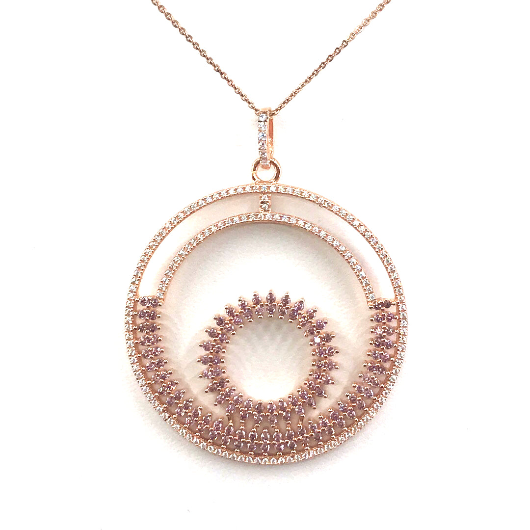 Sterling Silver Circle Pendant - HK Jewels