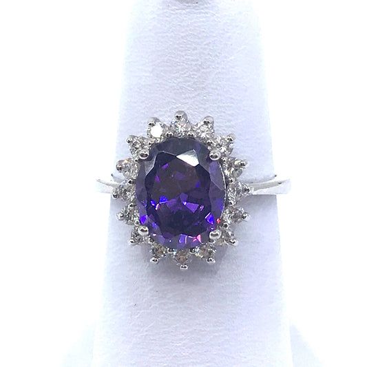 Sterling Silver Oval Stone Ring - HK Jewels