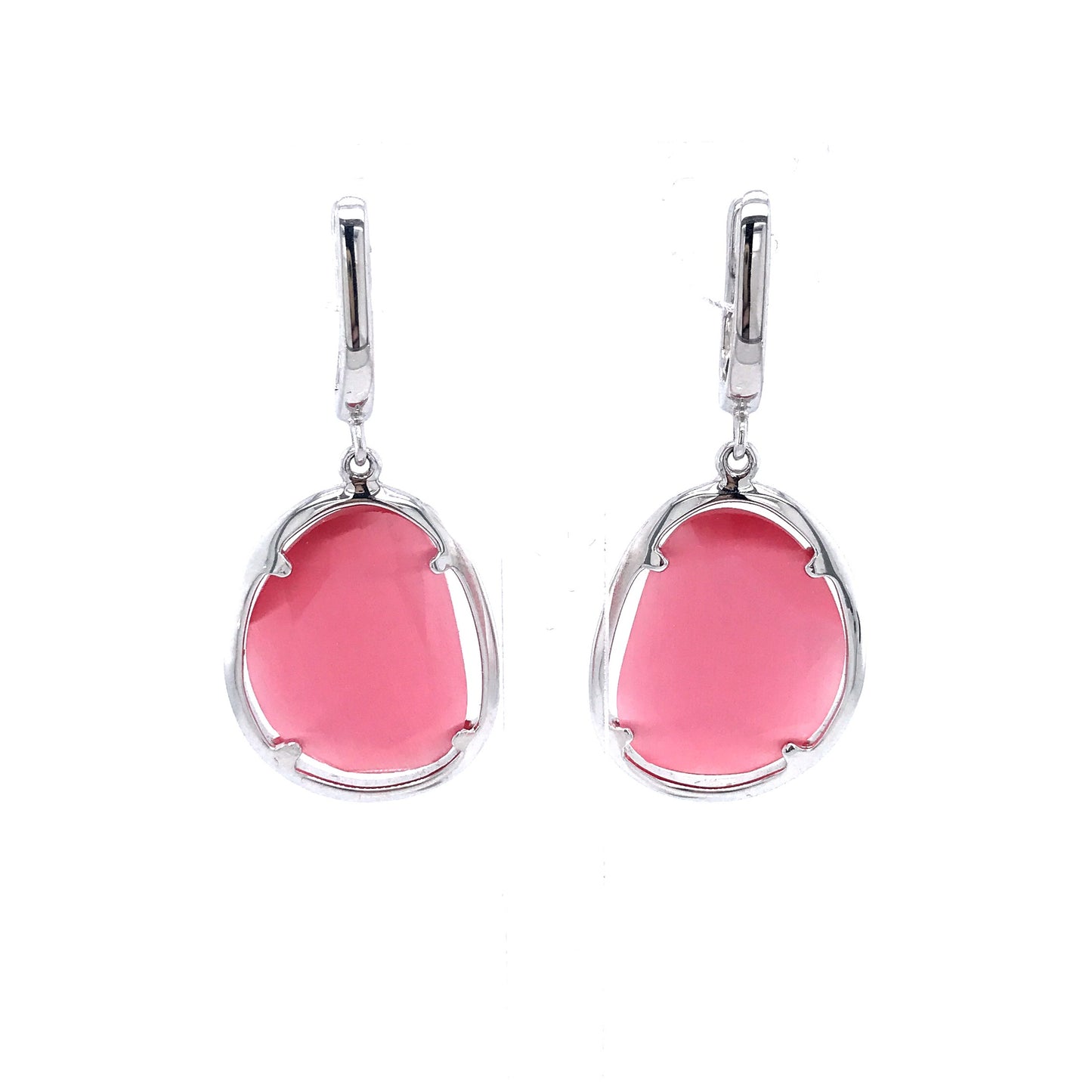 Sterling Silver Stone Earrings - HK Jewels