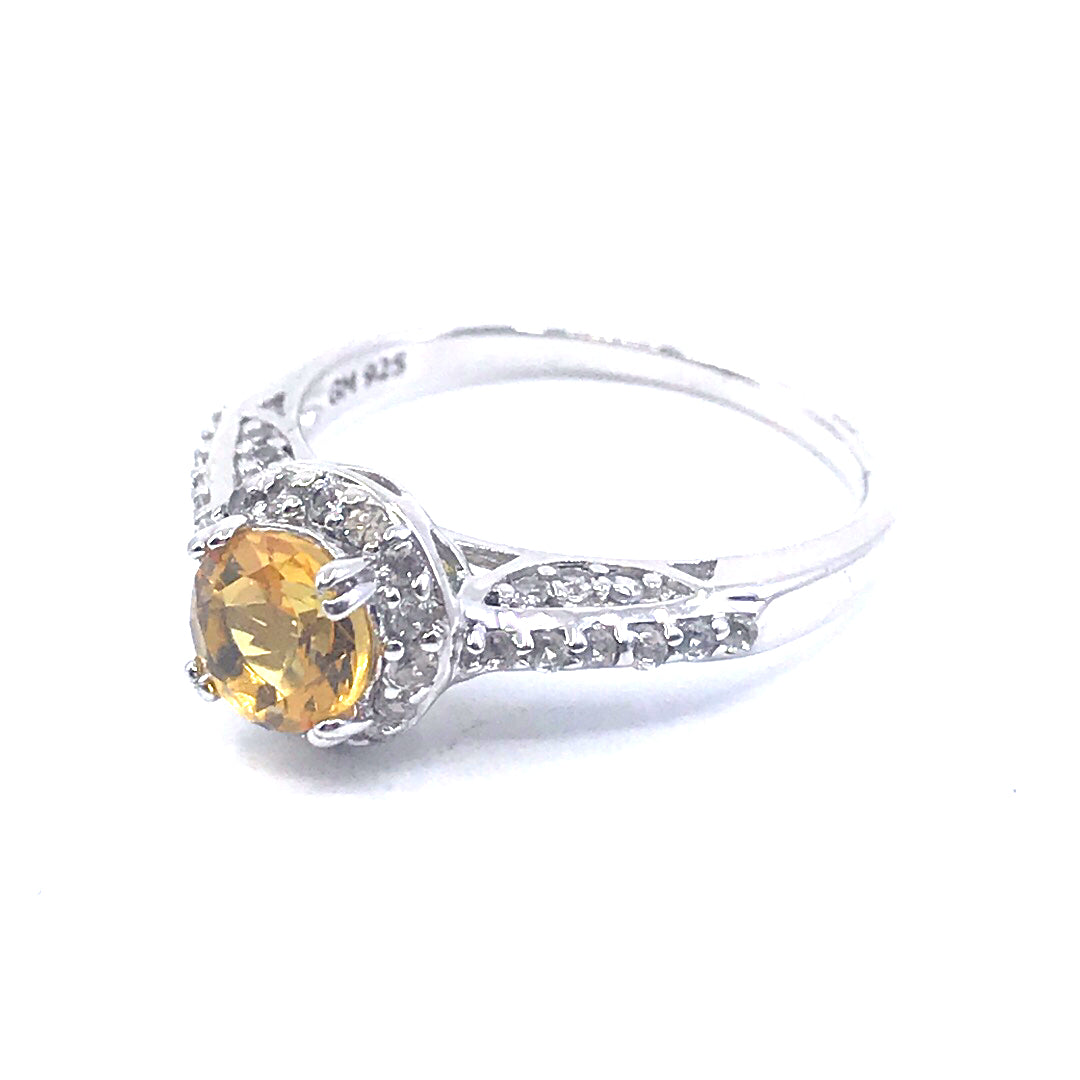 Sterling Silver Stone Ring - HK Jewels