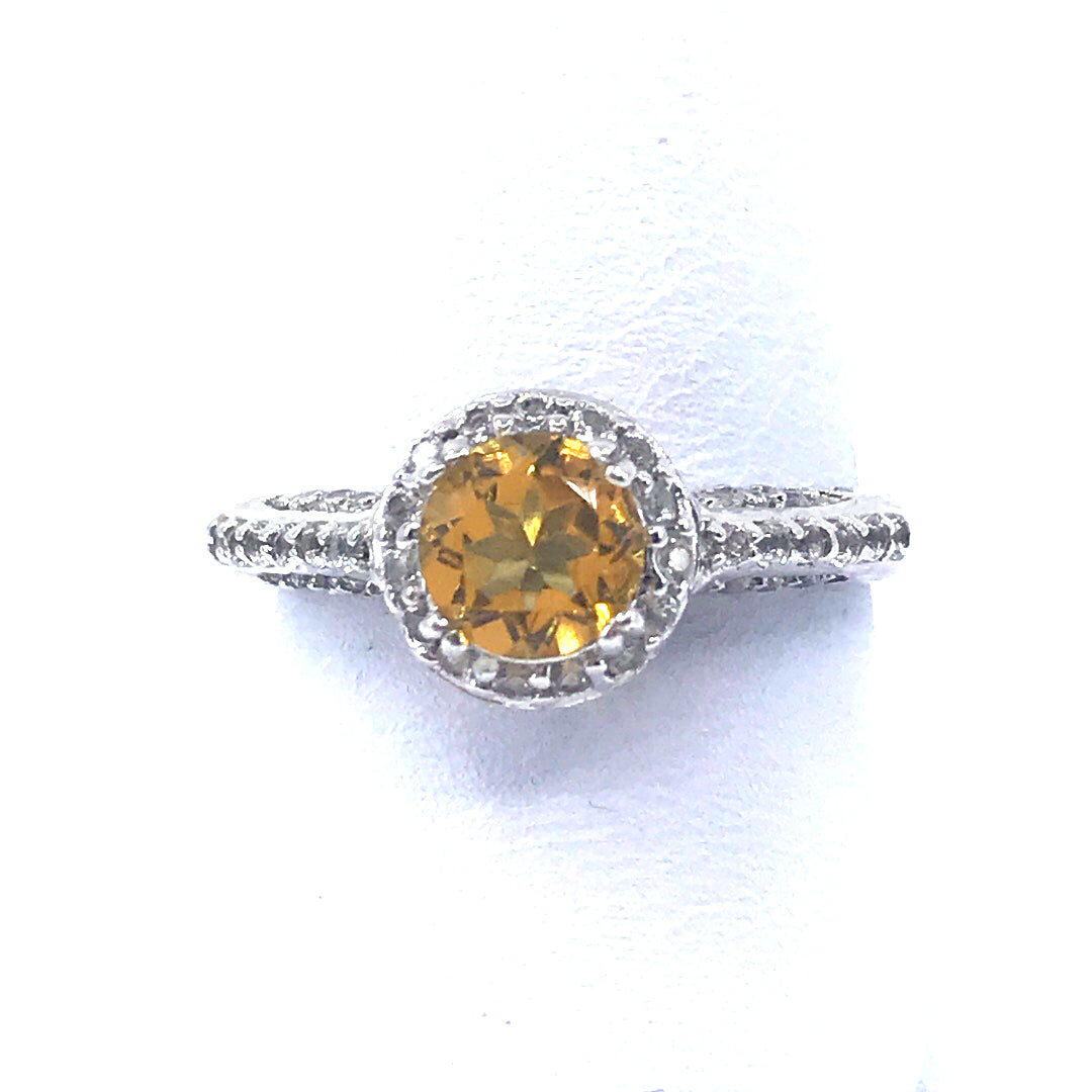 Sterling Silver Stone Ring - HK Jewels