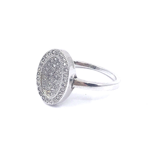 Sterling Silver Oval Ring - HK Jewels