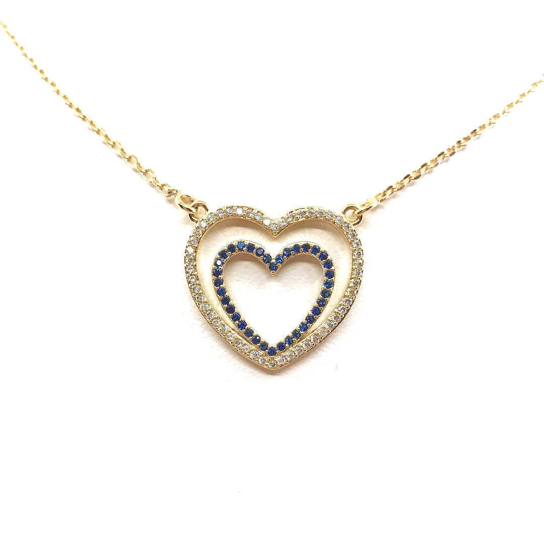 Double Heart Necklace - HK Jewels
