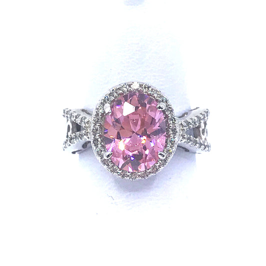 Sterling Silver Oval Stone Ring - HK Jewels