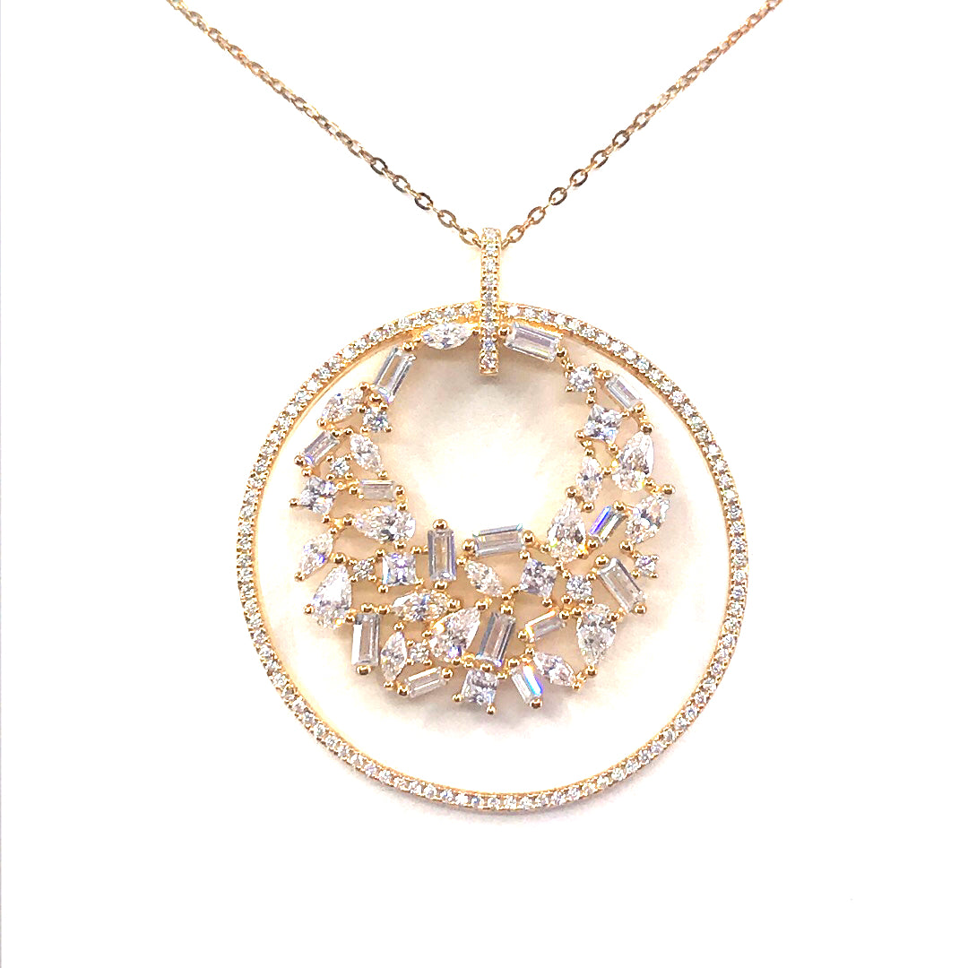 Sterling Silver Circle Pendant - HK Jewels