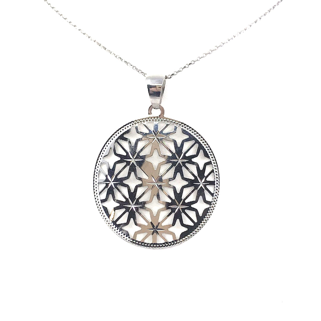 14K Gold Circle Pendant - HK Jewels