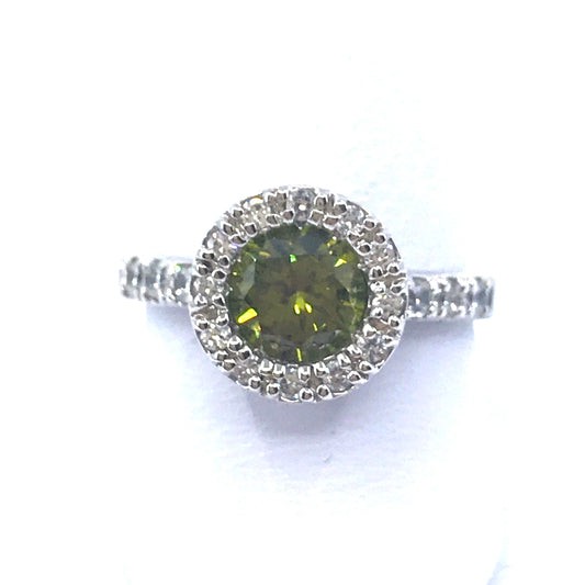 Sterling Silver Circle Stone Ring - HK Jewels