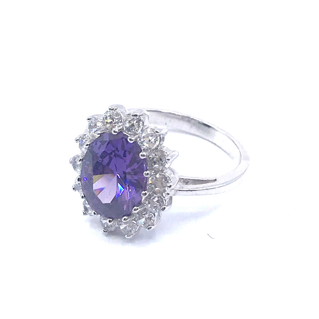 Sterling Silver Stone Ring - HK Jewels