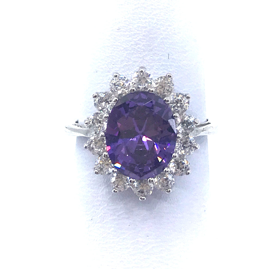Sterling Silver Stone Ring - HK Jewels