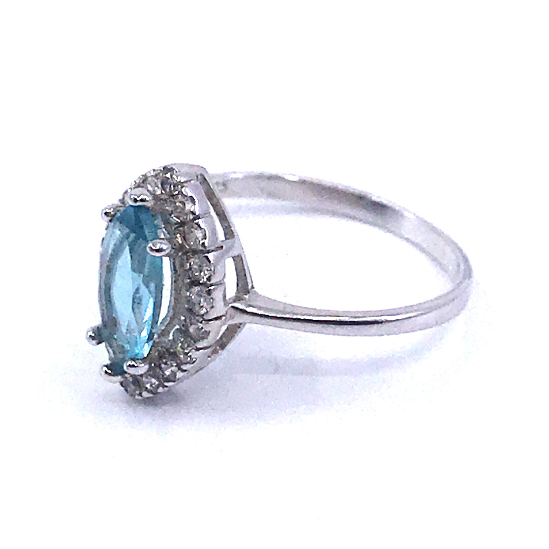 Sterling Silver Stone Ring - HK Jewels