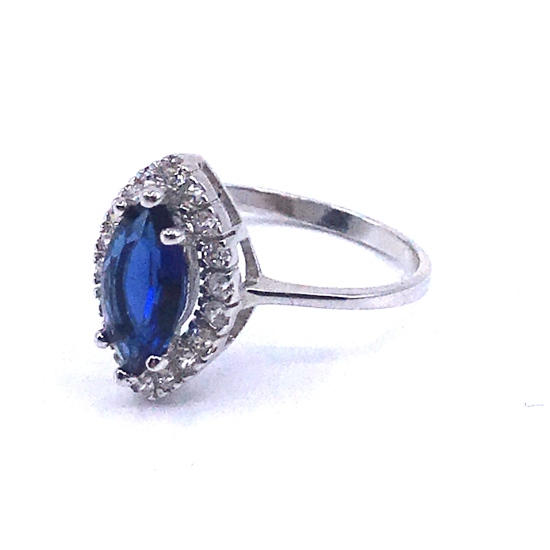Sterling Silver Stone Ring - HK Jewels