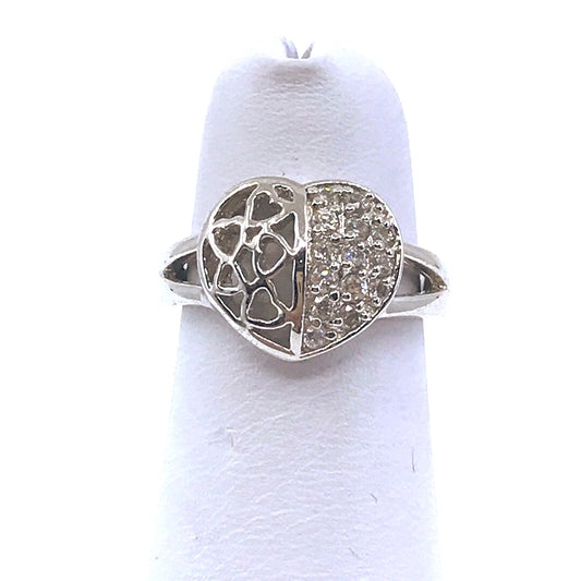 Sterling Silver Heart Ring - HK Jewels