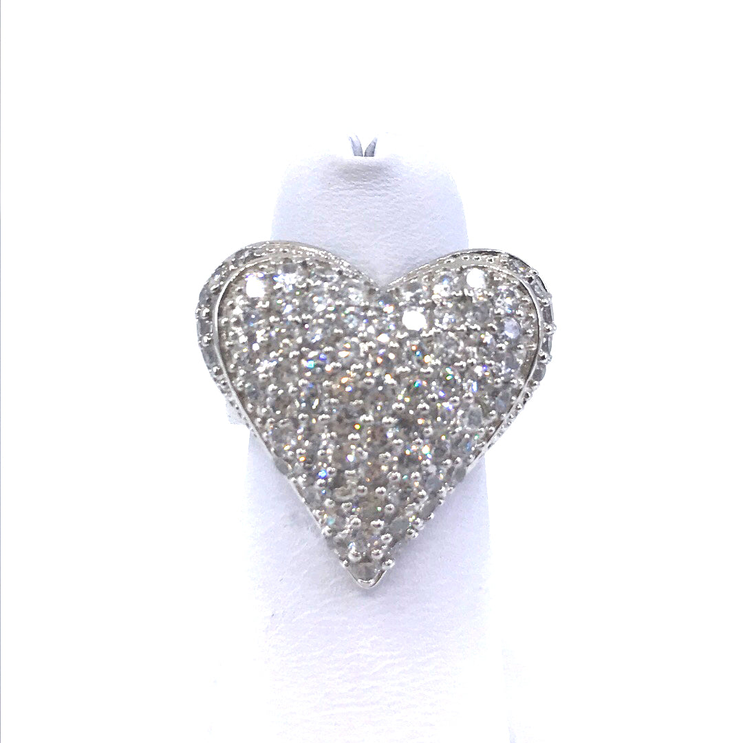 Sterling Silver Heart Ring - HK Jewels