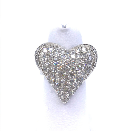 Sterling Silver Heart Ring - HK Jewels