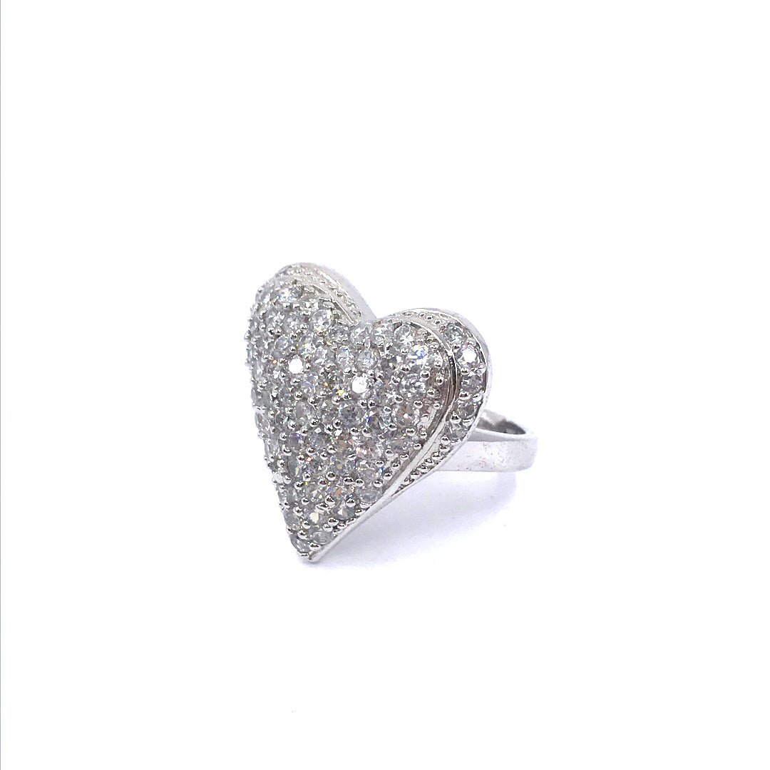 Sterling Silver Heart Ring - HK Jewels