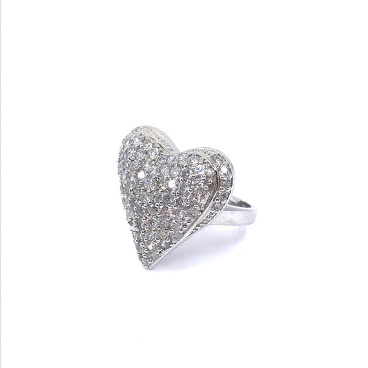 Sterling Silver Heart Ring - HK Jewels
