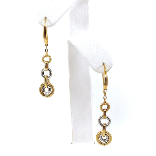 14K Gold Circle Earrings - HK Jewels
