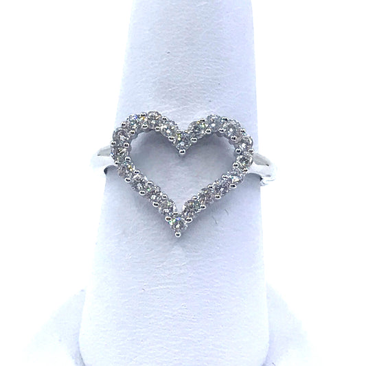 Sterling Silver Heart Ring - HK Jewels