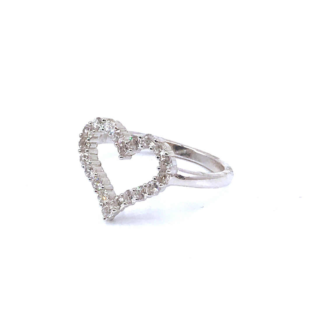 Sterling Silver Heart Ring - HK Jewels