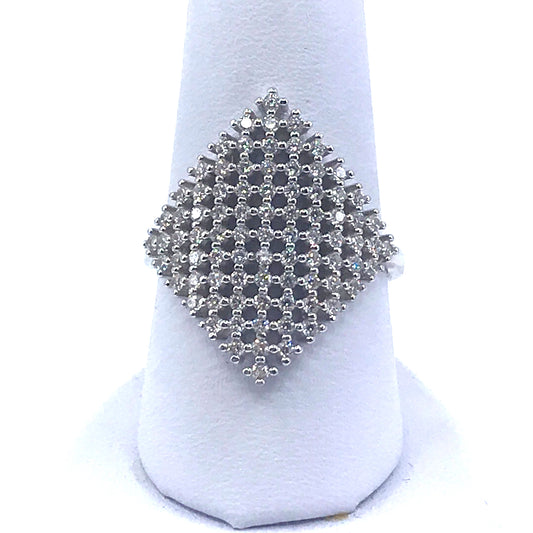Sterling Silver Square Ring - HK Jewels