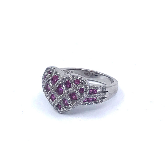 Sterling Silver Heart Ring - HK Jewels