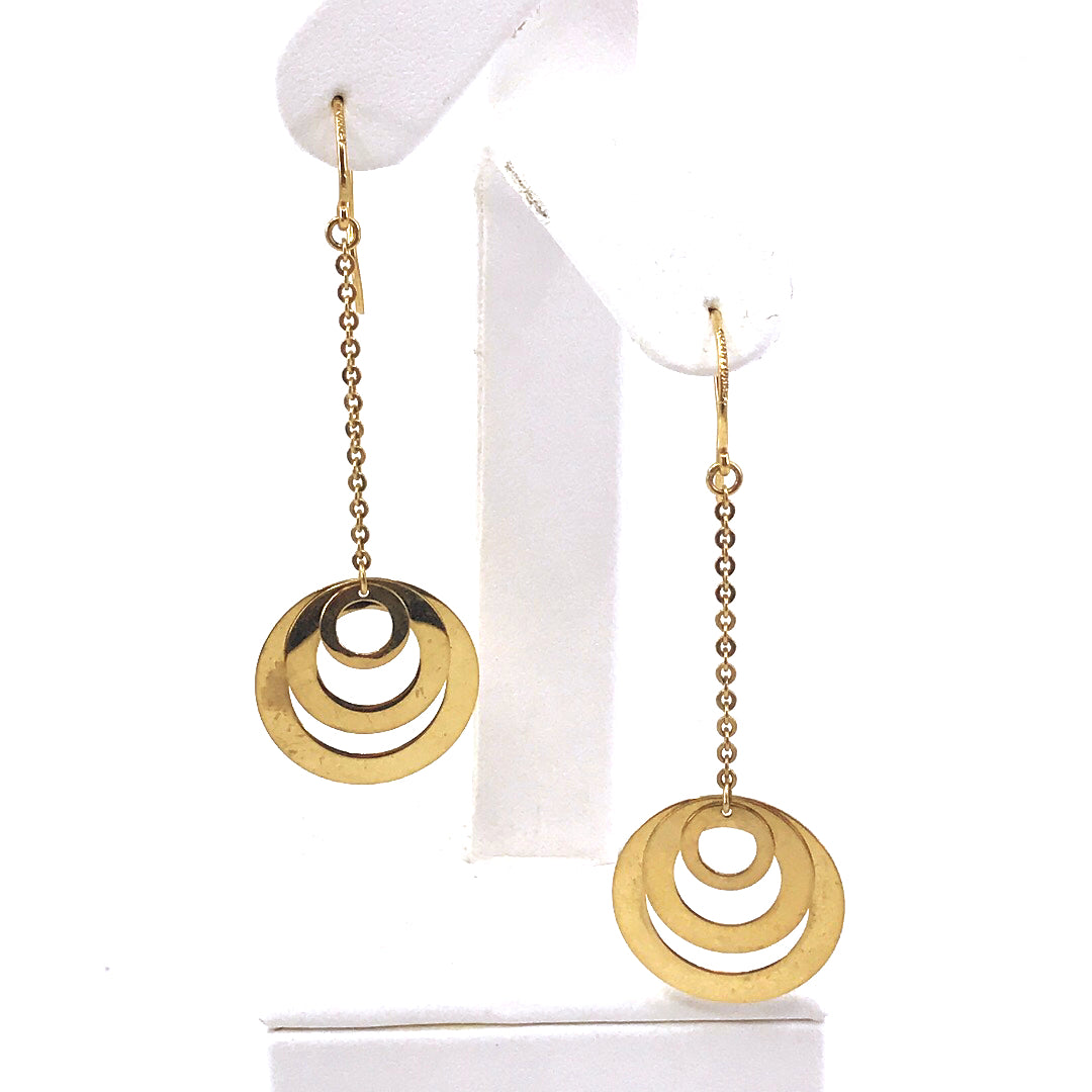 14K Gold Circle Earrings - HK Jewels