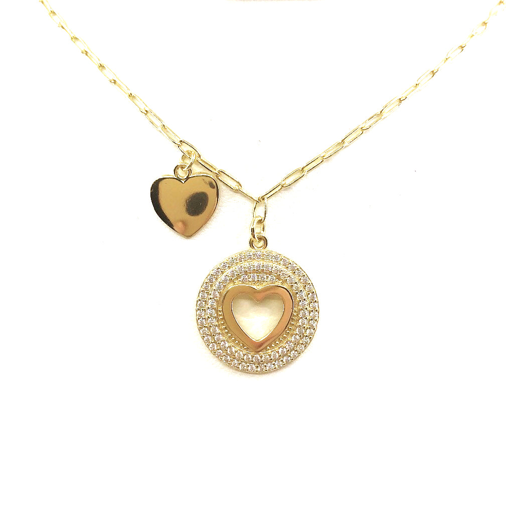Sterling Silver Heart Necklace - HK Jewels