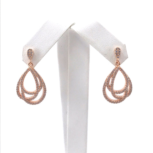 Sterling Silver Teardrop Earrings - HK Jewels