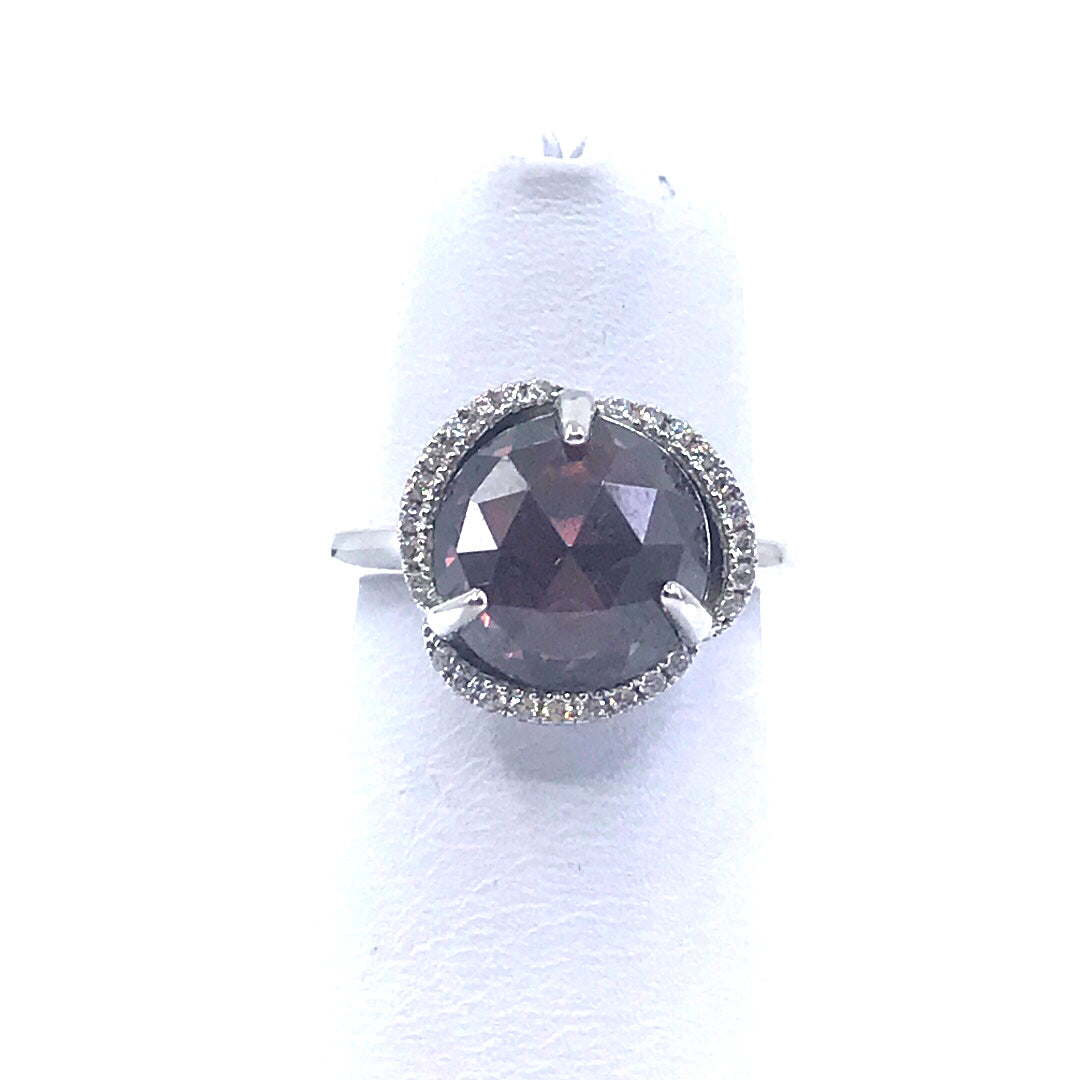Sterling Silver Circle Stone Ring - HK Jewels