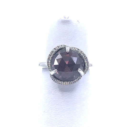 Sterling Silver Circle Stone Ring - HK Jewels