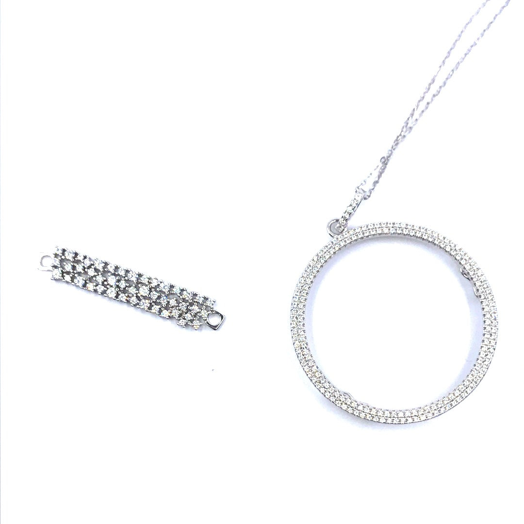 Sterling Silver Circle Pendant - HK Jewels