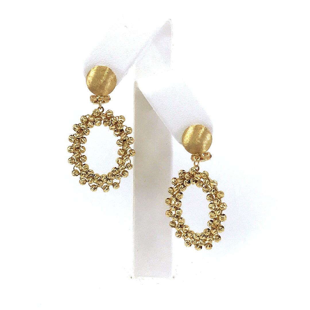 14K Gold Oval Earrings - HK Jewels