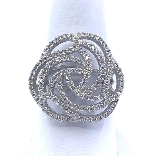 Sterling Silver Flower Ring - HK Jewels