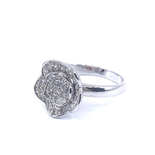 Sterling Silver Flower Ring - HK Jewels