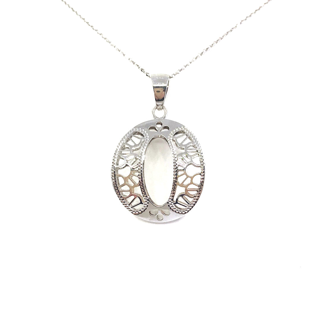 14K Gold Oval Pendant - HK Jewels
