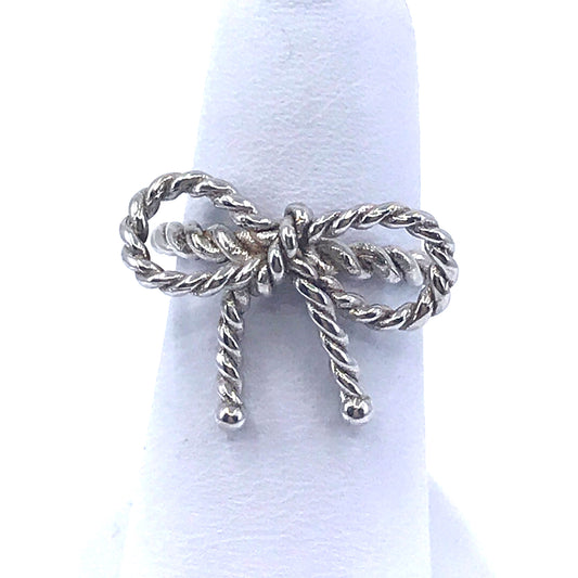 Sterling Silver Bow Ring - HK Jewels