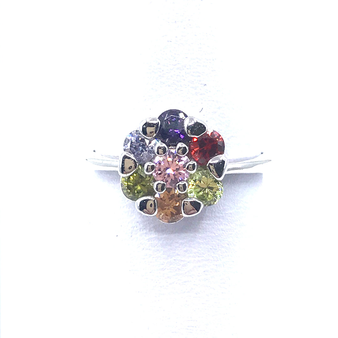Sterling Silver Flower Ring - HK Jewels