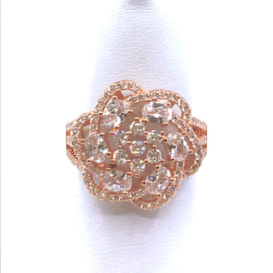 Sterling Silver Flower Ring - HK Jewels