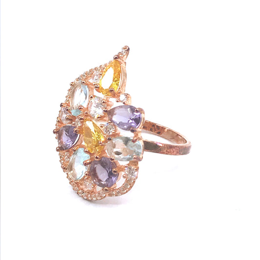 Sterling Silver Teardrop Ring - HK Jewels