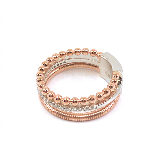 Sterling Silver Triple Band Ring - HK Jewels