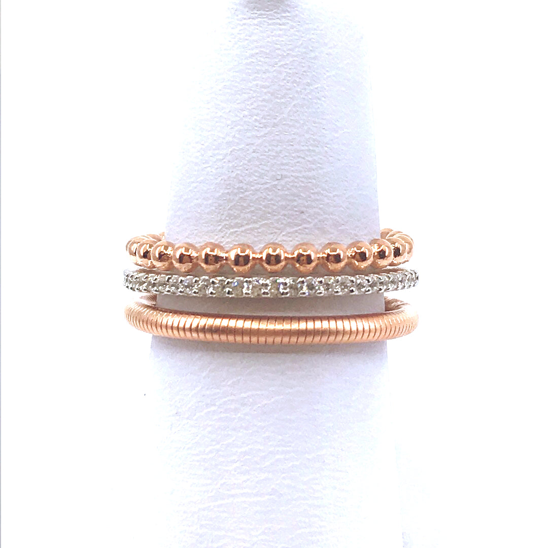 Sterling Silver Triple Band Ring - HK Jewels